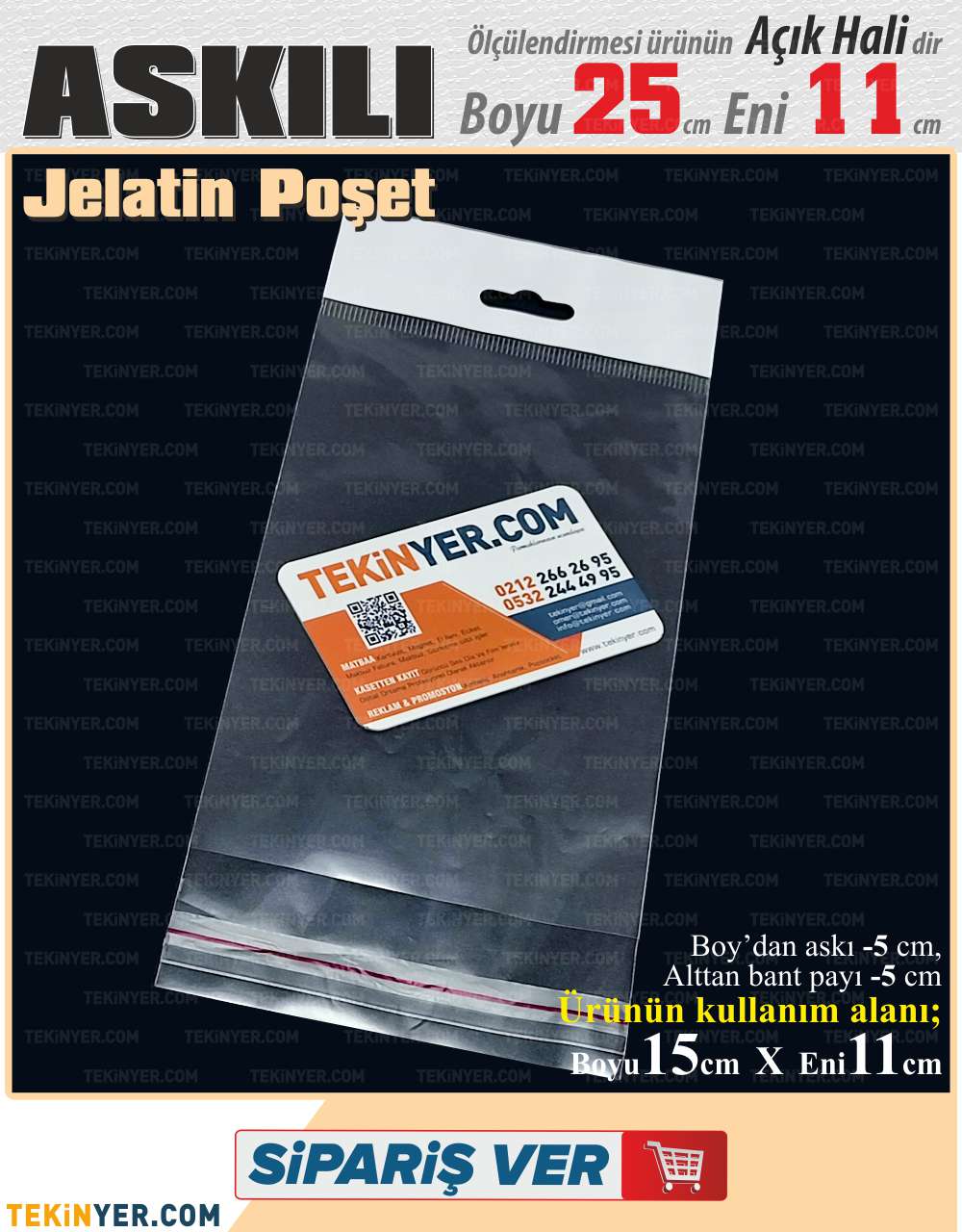 11x25 cm Askılı Jelatin