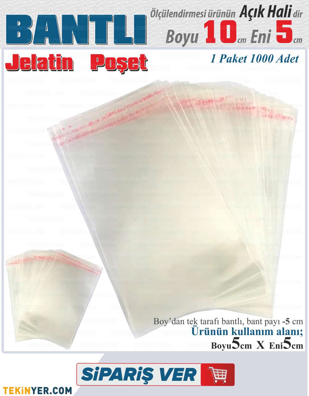 5x10 Bantlı Jelatin
