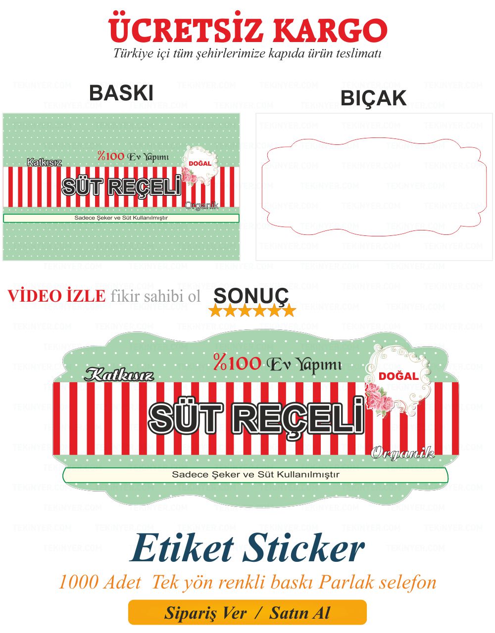 Kuşe Etiket Sticker
