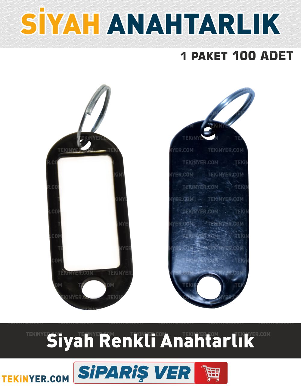 Siyah Renkli Plastik Anahtarlık