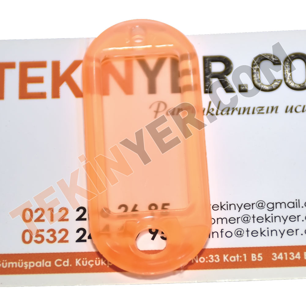 Şeffaf Plastik Anahtarlık